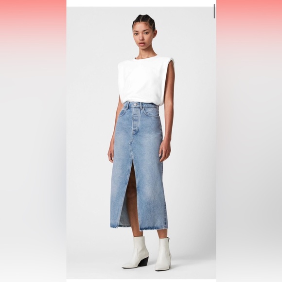 All saints denim maxi skirt - Picture 2 of 6